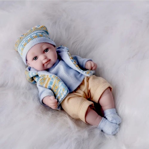 Vinyl baby boy dressed - vinyl, 11”