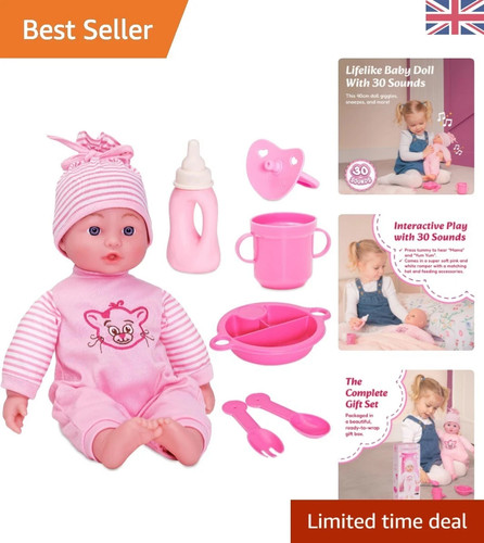 Baby doll set 40cm talking - -,