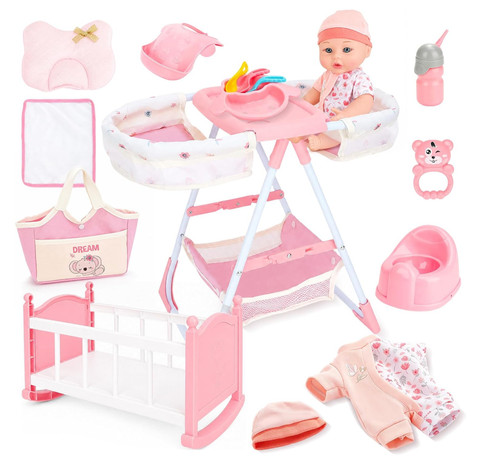 Baby doll care playset - doll,